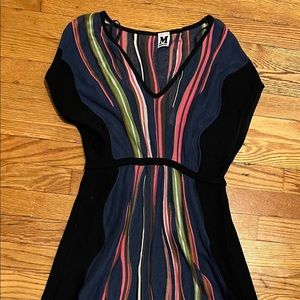 M Missoni Vertical Stripes Sleeveless Knit Dress w/Slip. See photo- slight snag